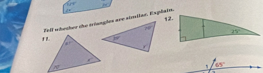 125° 7x
2x
12.
1 65°