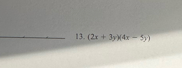 (2x+3y)(4x-5y)