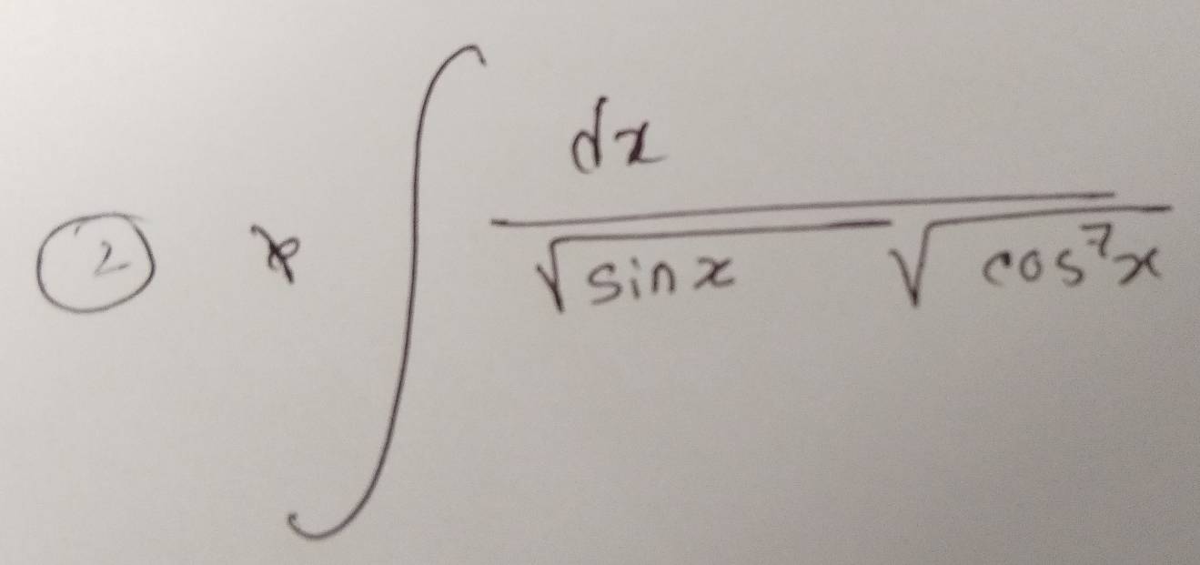 ② x∈t  dx/sin x =sqrt(cos^2x)