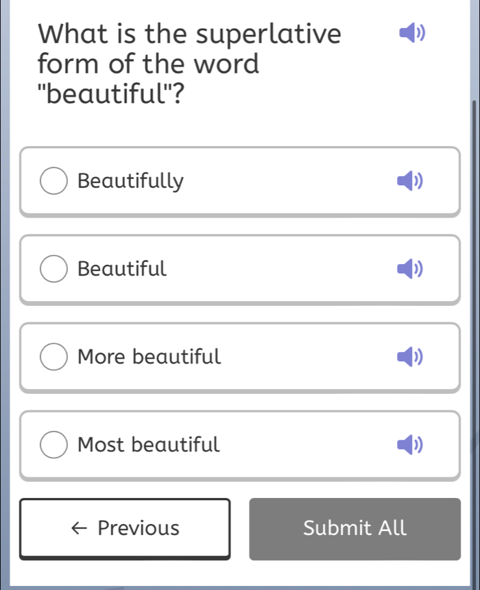 Solved: What is the superlative )) form of the word 