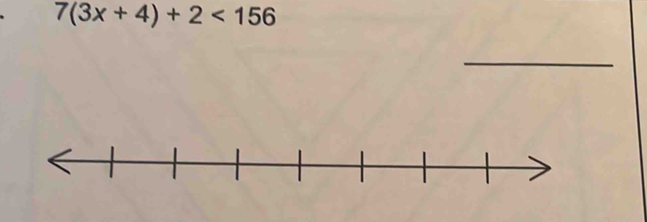 7(3x+4)+2<156</tex>