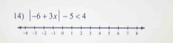|-6+3x|-5<4</tex>
