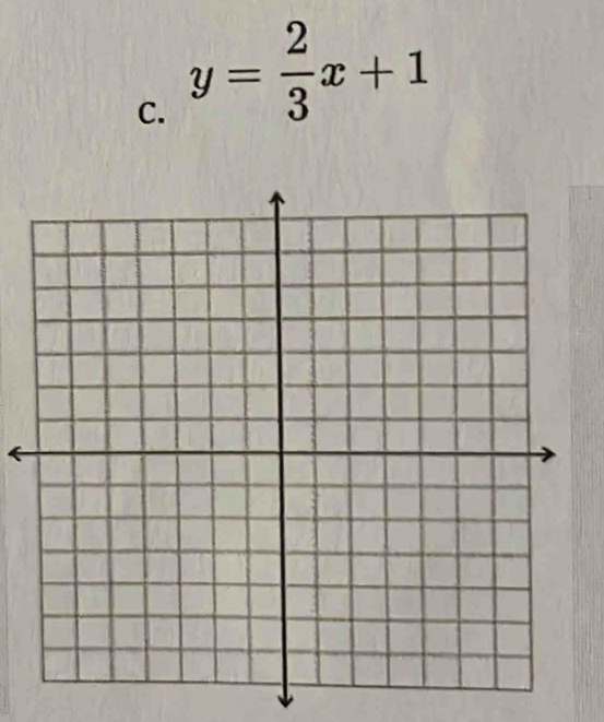 y= 2/3 x+1