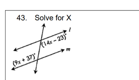 Solve for X