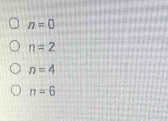 n=0
n=2
n=4
n=6