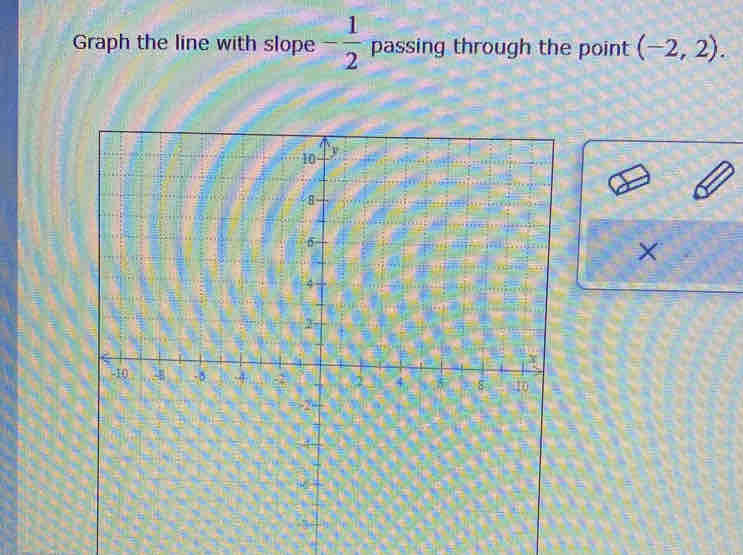 Graph the line with slope - 1/2  passing through the point (-2,2).