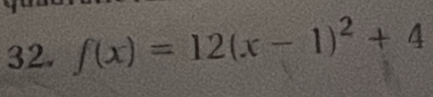 f(x)=12(x-1)^2+4