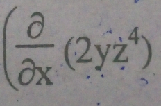 ( partial /partial x (2yz^4)