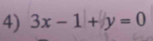 3x-1+y=0