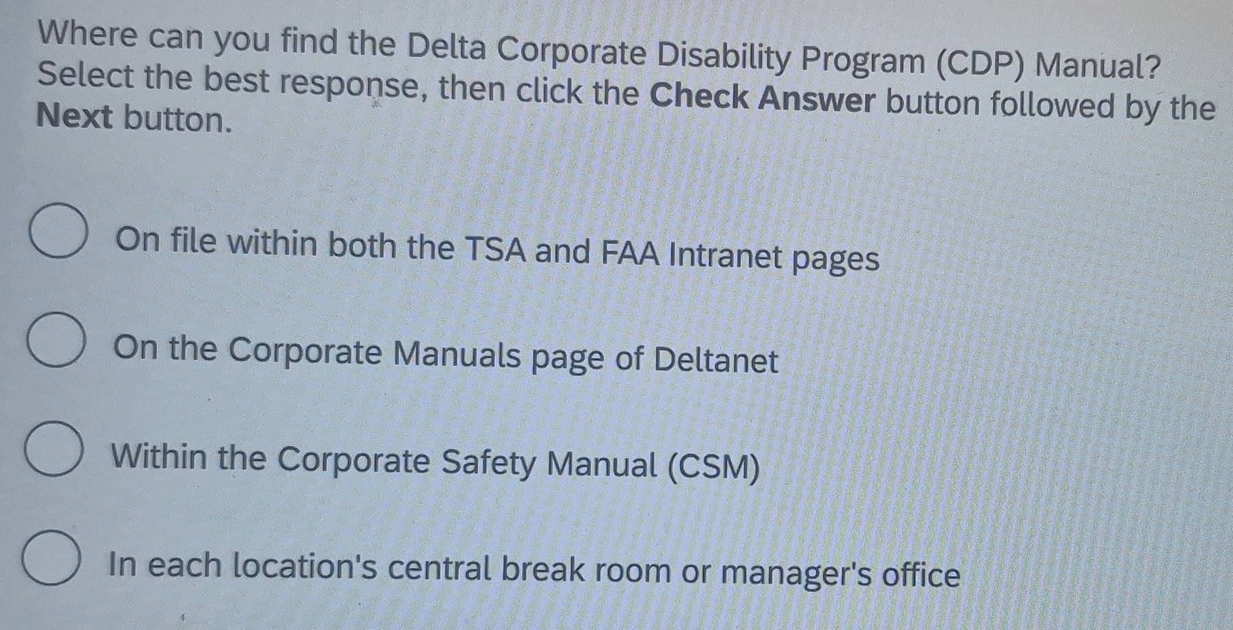 Solved: Where can you find the Delta Corporate Disability Program (CDP ...