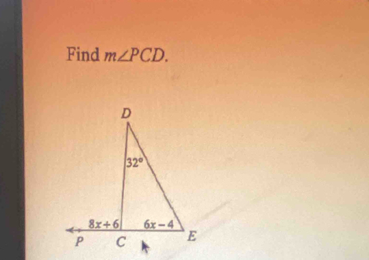 Find m∠ PCD.