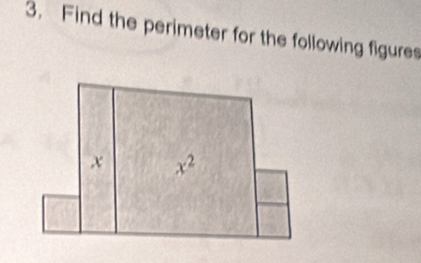 Find the perimeter for the following figures