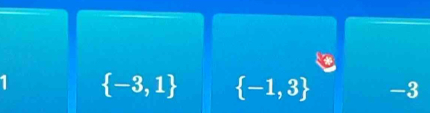 1
 -3,1  -1,3
-3