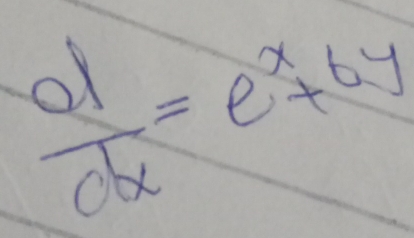  d/dx =e^x+6y