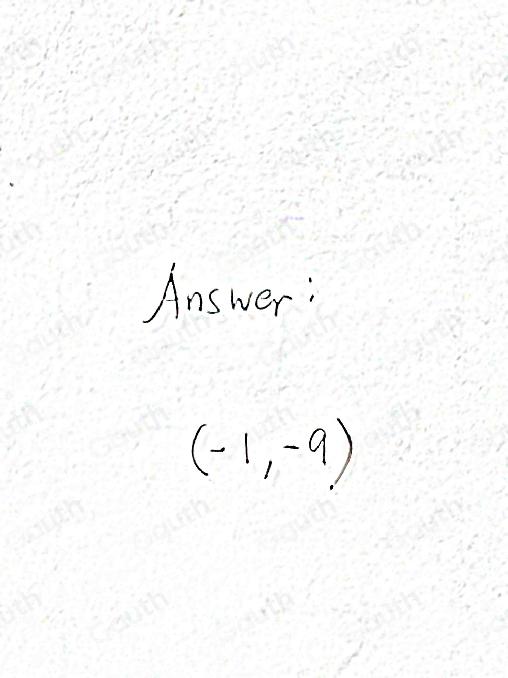 Answer:
(-1,-9)