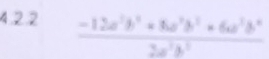  (-12a^2b^2+8a^2b^2+6a^2b^2)/2a^2b^2 