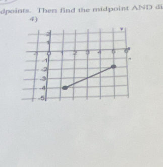 dpoints. Then find the midpoint AND di 
4)