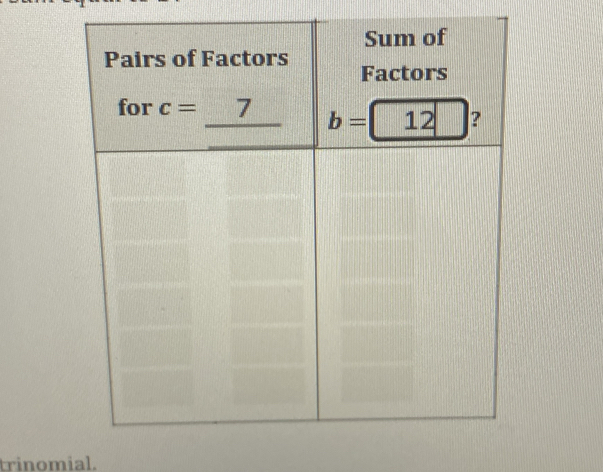 trinomial.