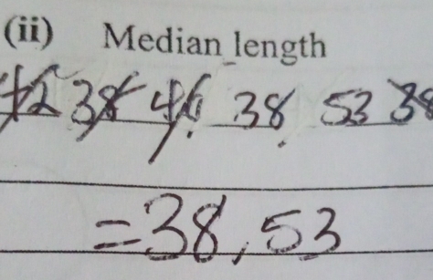 (ii) Median length 
_ 
_