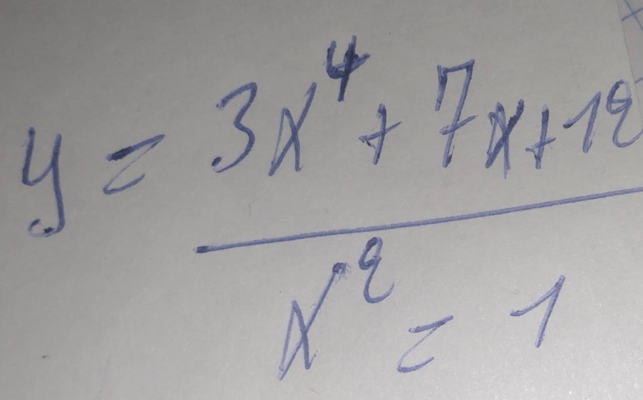 y= (3x^4+7x+12)/x^2 