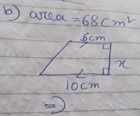 atea =68cm^2