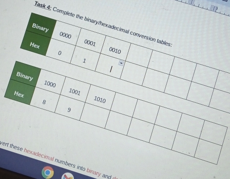 Task 4; 
ebinary and