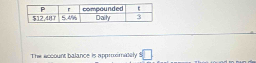 The account balance is approximately $□.