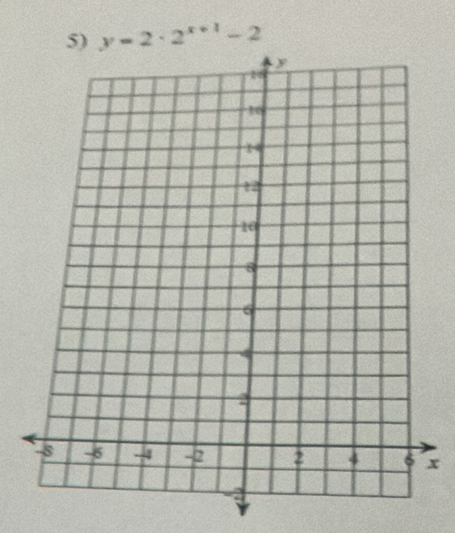 y=2· 2^(x+1)-2
x