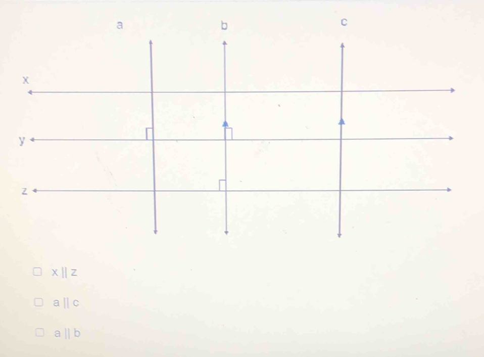 x||z
aparallel c
aparallel b