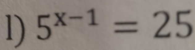 5^(x-1)=25