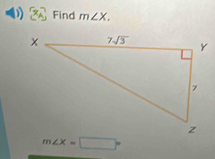 1_  Find m∠ X.
m∠ X=□°