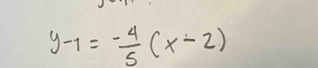 y-7= (-4)/5 (x-2)