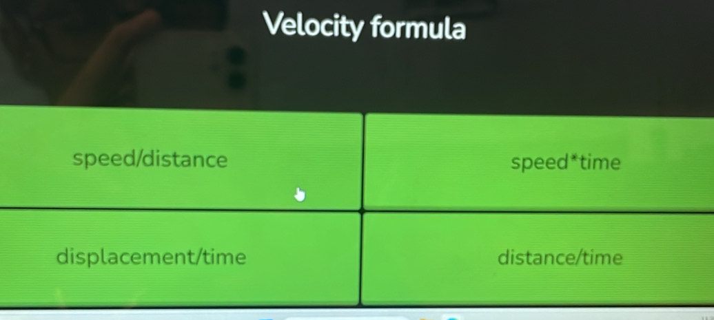 Velocity formula