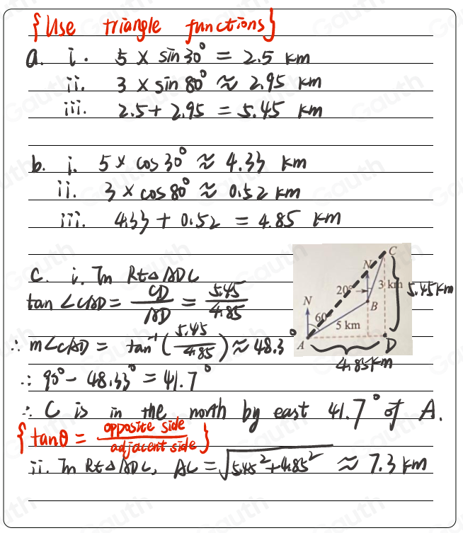 Solved: The overall direction and distance of a journey can be ...