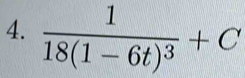 frac 118(1-6t)^3+C