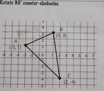 Rotate 90° counter-clockwise.