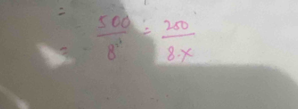 frac 5008= 1/3 = 250/8· x 