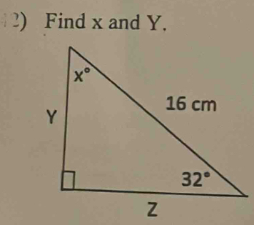 Find x and Y.