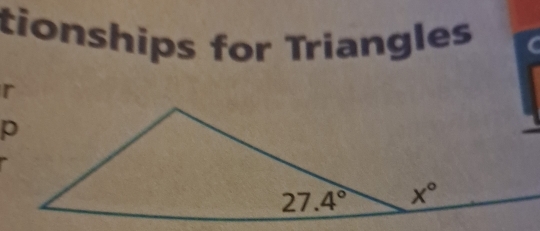 tionships for Triangles