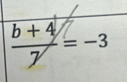  (b+4)/y =-3