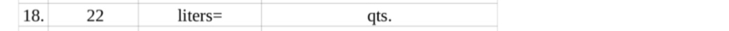 22 liters= qts.