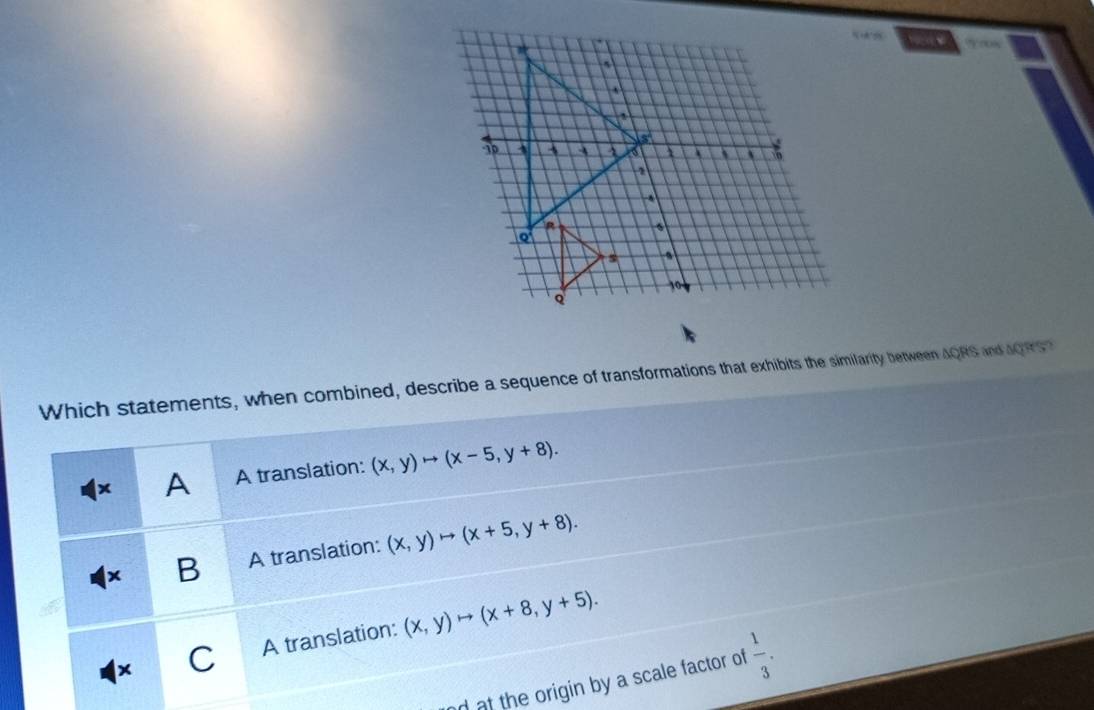 Solved: Which statements, when combined, describe a sequence of ...