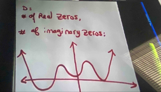 D=
of Real zeros, 
aB imaginary zeros: