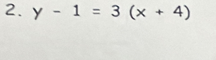 y-1=3(x+4)