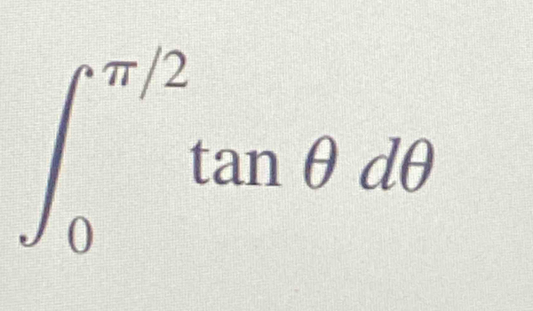 ∈t _0^(π /2)tan θ dθ