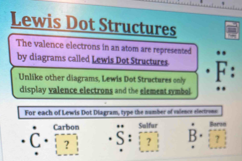 Solved: Lewis Dot Structures The valence electrons in an atom are ...