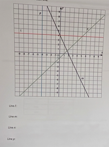 Line /: 
Line m : 
Line n : 
Line p :