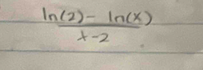  (ln (2)-ln (x))/x-2 