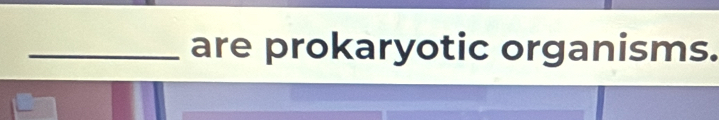 are prokaryotic organisms.