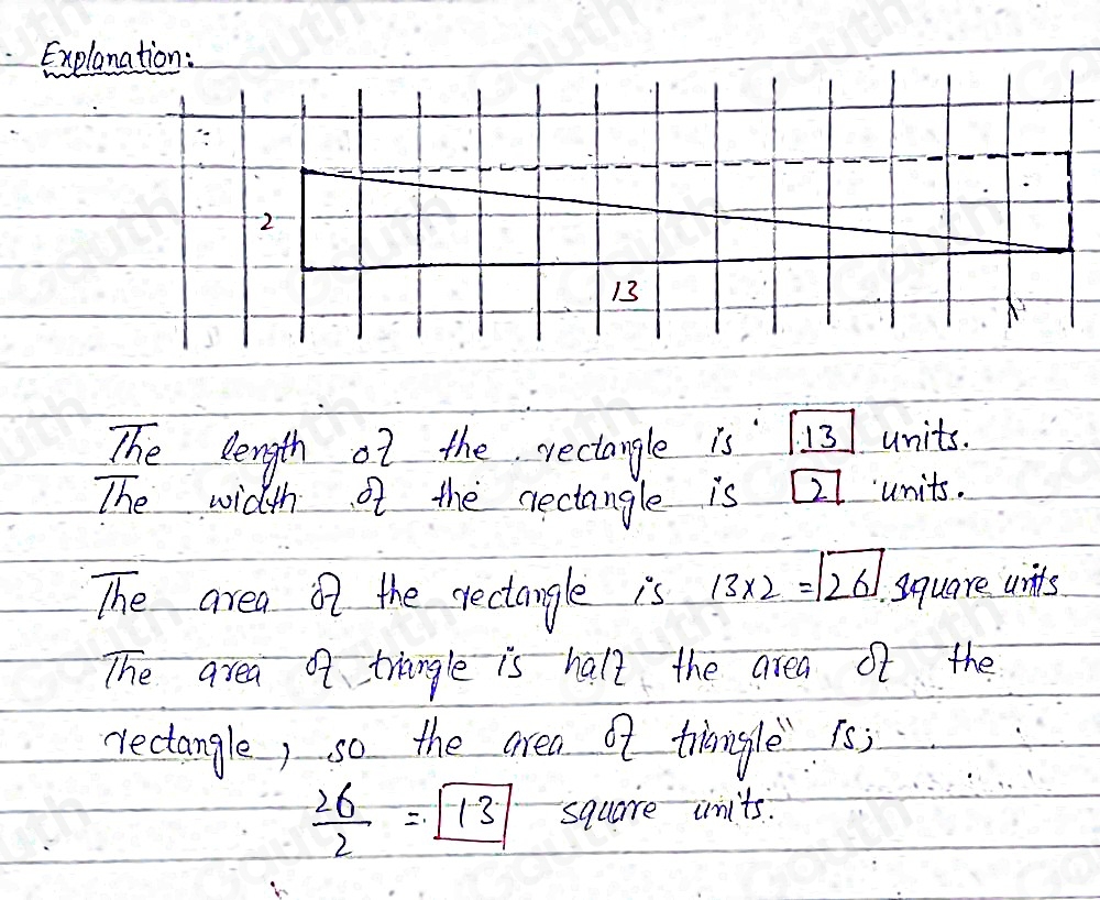 Solved: How can the area of this triangle be determined by forming a ...